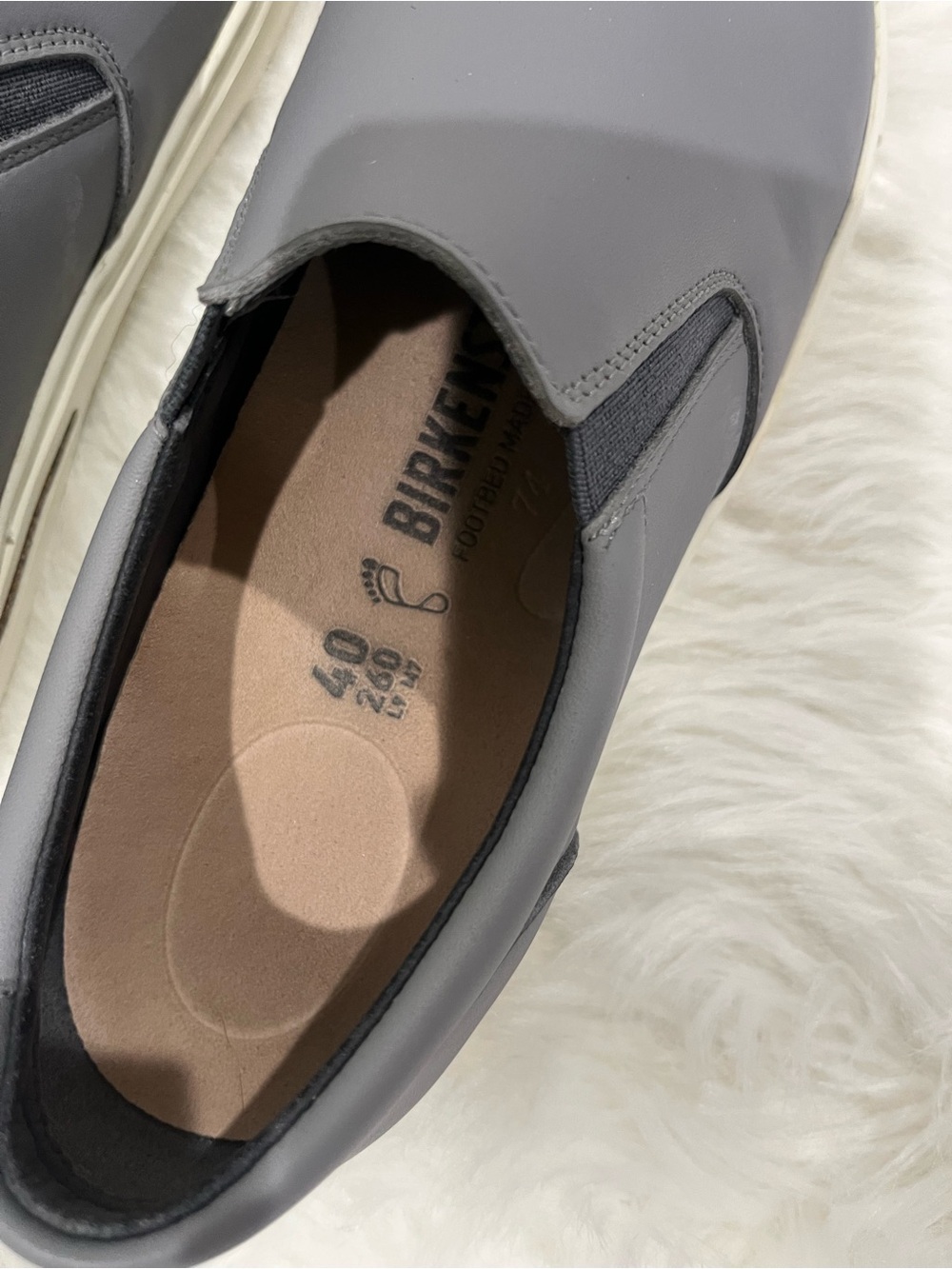 Birkenstock Oswego Unisex Slip-On Sneakers in Gray - Picture 6 of 7